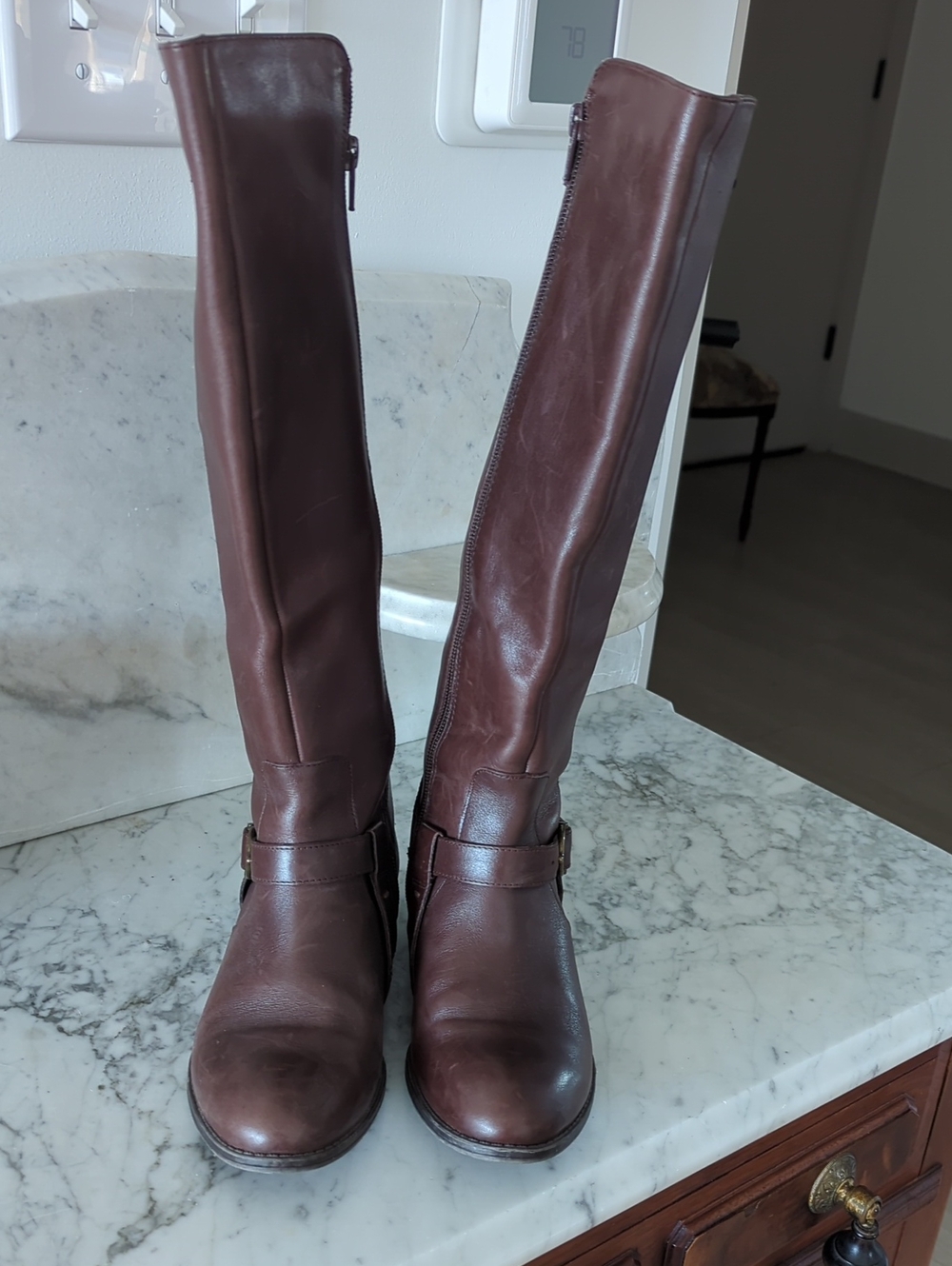 Ralph Lauren Women's Tall Leather Riding Boots - Brown - 6.5